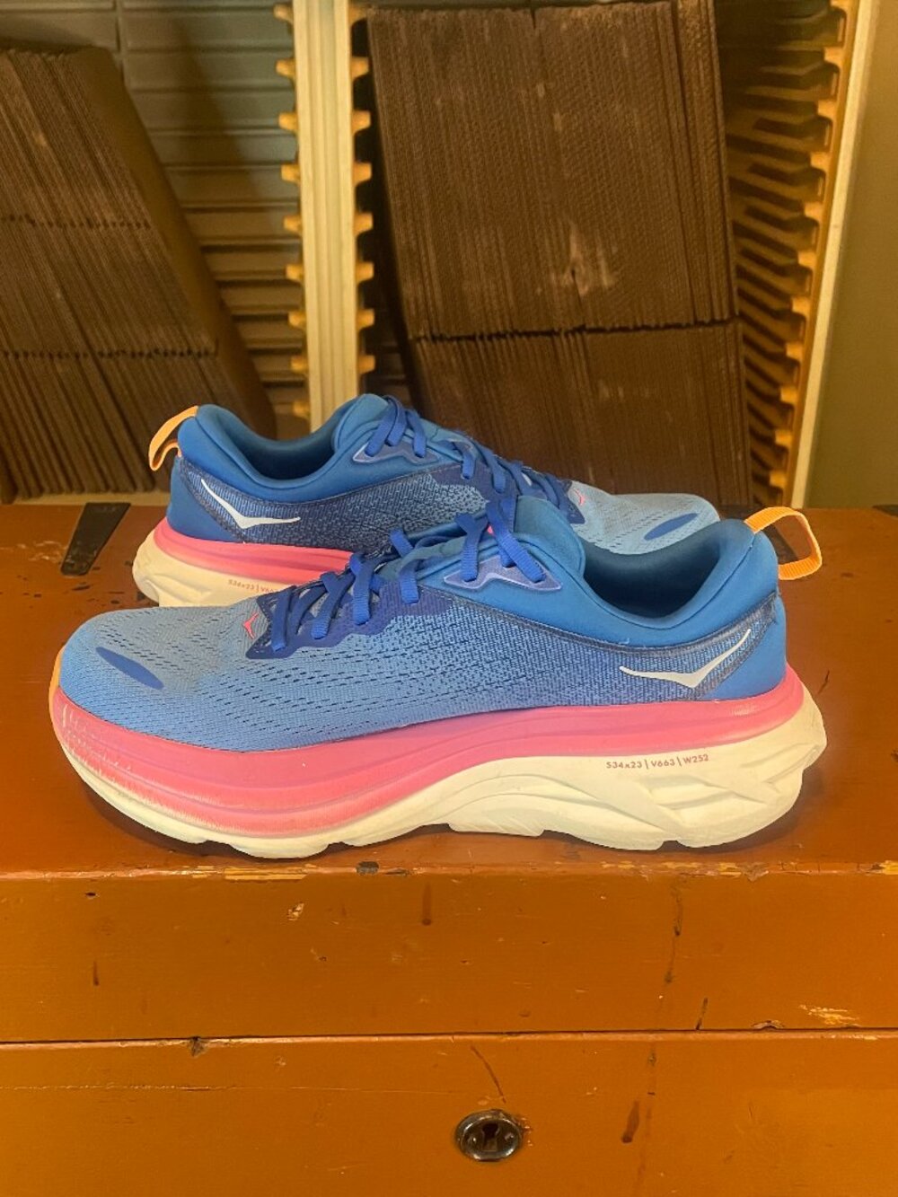 HOKA One One Women's Size 10 B Bondi 8 1127954 CSAA Blue Running Shoes Sneakers - Picture 6 of 8